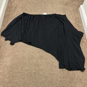 Free People We The Free Pleated Spring Break One Shoulder Top Black New W Tags!